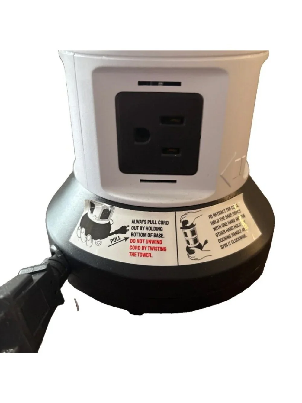Bell + Howell 4-Outlets / 6 USB Spin Power - The Ultimate Smart Station-WORKING!